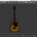 Wooden Acoustic Guitar Classic Design Musical Instrument With Natural Wood Finish