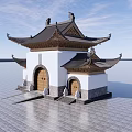 Ancient Chinese Palace Chinese Architecture Double Eaves 3d model