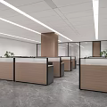 Modern public office area Open office area Open office station 3d model