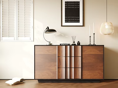 Modern Middle Ancient Entrance Cabinet 3d model