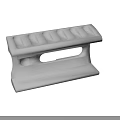 White Practical Component With Multiple Grooves And Central Hole Structure Design