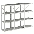 Sturdy Metal Open Shelving Unit With Multiple Tiers For Home Storage Organization