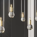Elegant Modern Chandeliers With Glass Balls And Gold Metal For Kitchen Interior