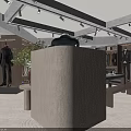 Modern Clothing Store Interior Design With Suit Display Racks Hanging Clothes And Marble Wall