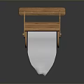 Wooden Wall Mounted Toilet Paper Holder With Modern Design And Paper Roll