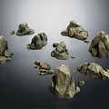 Wooden Stone Decorative Rocks With Various Shapes And Natural Textures As Design Elements