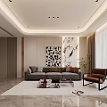 Modern Duplex Living Room Interior Design With Chandelier Fireplace And Staircase