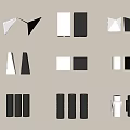 Modern Wall Lamps With Different Geometric Shapes And Black White Color Options