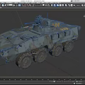 Tactical Armored Functional Vehicle With Wheeled Design Mounted Weapon System And Armor Plating