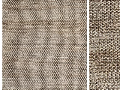 Modern Square Rugs With Neutral Tones Striped And Woven Textured Patterns 3d model