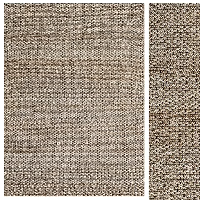 Modern Square Rugs With Neutral Tones Striped And Woven Textured Patterns 3d model