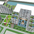 Modern Apartment Buildings In Urban Residential Area With Contemporary Exterior And Balconies