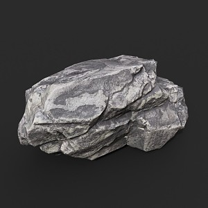 rock stone block granite 3d model