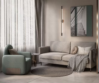 Modern Combination Sofa 3d model