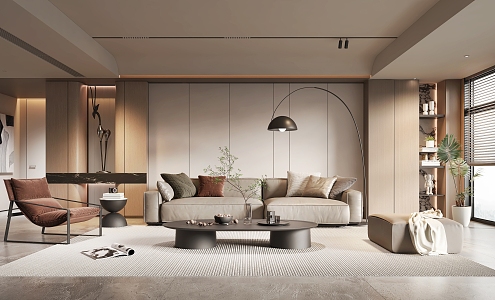 modern living room 3d model