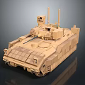Modern Military Armored Vehicle With Turret Antenna And Sensor System Design