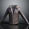 Stylish Leather Jacket With Fur Collar And Functional Pockets For Casual Fashion