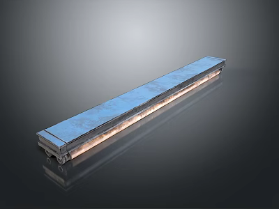 Modern Linear Lighting Fixture Combination With Metallic Surface And Illuminated Design 3d model