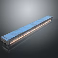 Modern Linear Lighting Fixture Combination With Metallic Surface And Illuminated Design 3d model