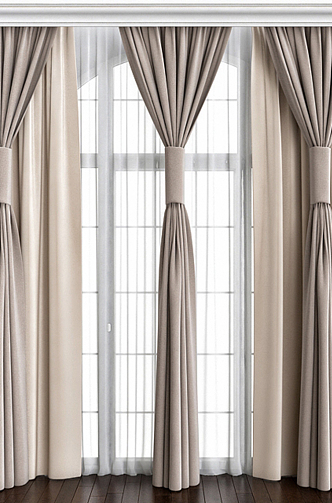 Modern Curtains 3d model