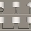 Modern table lamp combination 3d model