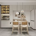 Modern Minimalist Living and Dining Area Interior With TV Wall Sofa Coffee Table and Cabinets