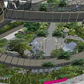 Garden Landscape Design With Lush Plants Stone Pathway Small Pond And Colorful Flowers