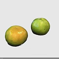 Fresh Yellow and Green Citrus Fruits Displayed on White Background