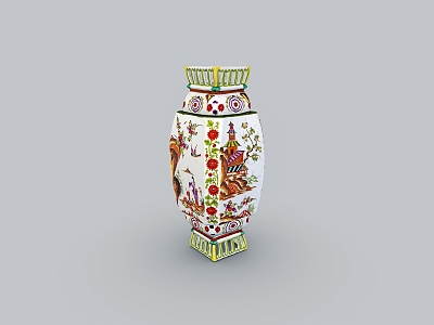 decorative ceramic vase 3d model