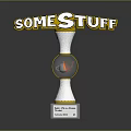 SOMESTUFF Trophy Design With Silver Body Transparent Globe And Orange Element