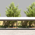 Outdoor Carport Structure With Curved White Roof And Support Pillars Surrounded By Trees