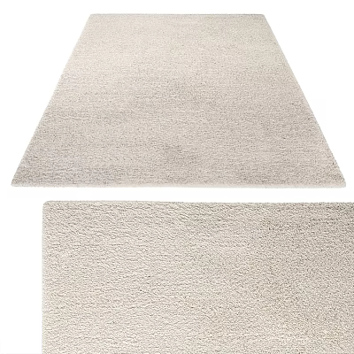 Light Neutral Square Rug Soft Plush Texture For Living Room Interior Decor 3d model