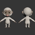 Monkey Monkey Cartoon Monkey Anime Monkey Stylized Monkey Fantasy Style Monkey Toy 3d model