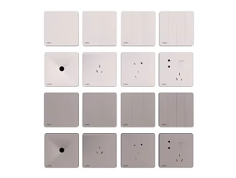 Modern switch socket 3d model