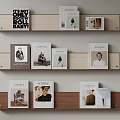 Natuzzi Bookshelf Storage Rack Books and Periodicals Reading 3d model