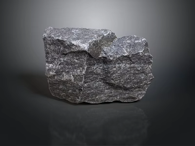 Natural Gray Stone Block With Rough Surface And Solid Texture For Building 3d model