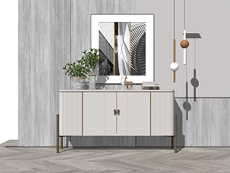 Modern Side Cabinet Sideboard 3d model