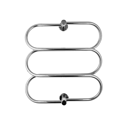 Stainless Steel Bathroom Towel Rack With Three Circular Bars For Wall Mounting 3d model