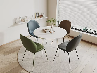 Modern leisure table and chair combination leisure table and chair 3d model