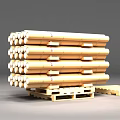 High Quality Neatly Stacked Rolled Paper Household Supplies On Wooden Pallets