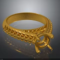 Elegant Gold Fashion Ring With Orange Gemstones And Intricate Decorative Setting