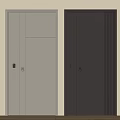 Modern Security Doors In Light And Dark Colors With Secure Lock Features 3d model