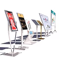 Various Outdoor Advertising Billboards With Different Stand Designs And Displays
