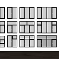 modern windows glass windows 3d model