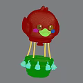 Cute Yellow Duck Shaped Balloon With Hanging Basket And Small Bells
