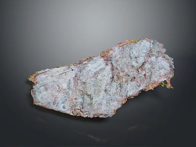 Natural Textured Wood Stone Material With Grayish Surface And Reddish Edges Decorative Slab 3d model