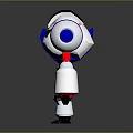 Police Robot With White Blue Red Color And Mechanical Arms Legs Design