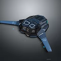 Futuristic Spacecraft Design With Advanced Aerodynamic Structure And Blue Thrusters For Interstellar Travel