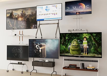 Modern Mobile TV Stand Laser TV Projector 3d model
