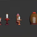 Decorative Household Candles Candle Holders with Various Colors Designs Glass Bell Jar for Home Decor